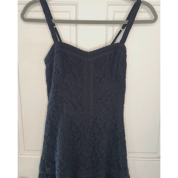 Hollister Women's Lace Crochet Strappy Mini Dress Size Small 90's Y2K Whimsigoth - Picture 2 of 14